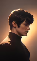 a young man with a high fringe in a photo