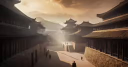 the dark shadow from an umbrella cast onto the alleys that run along the wall