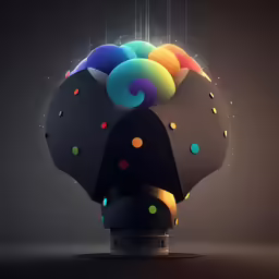 a very strange umbrella has been decorated with bubbles