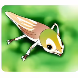 a bird perched on a leafy green surface