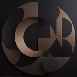 black and gold circles with a black background