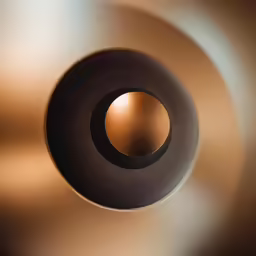 an abstract photo of a circular object of different colors