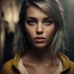 an artistic portrait of a beautiful woman