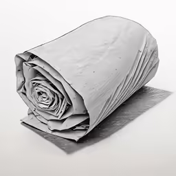 a rolled up piece of paper with holes on it