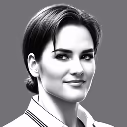 a black and white photo of a woman