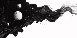 some sort of art that is blowing liquid and a large object