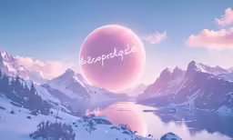 a huge pink ball that says beaded in it