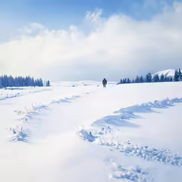 an image of a person skiing in the snow