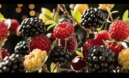 a close up view of berries on the stem
