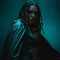 a woman with dreads wearing black coat and hood