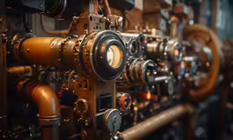 a photo of several machines on display in a museum