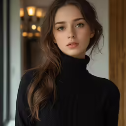 a beautiful young woman posing for a photo