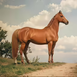 an image of a horse standing on a field