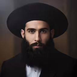 this man is wearing a black hat, a white shirt and a tie