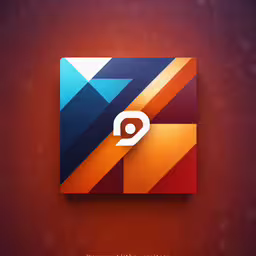 a geometric geometric colorful object with a circle,a square logo with a unique geometric design