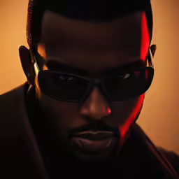 a man with dark hair and glasses wearing black