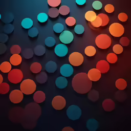 the colors of several circles are arranged in this abstract photo