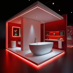 a large tub sitting next to a sink and toilet