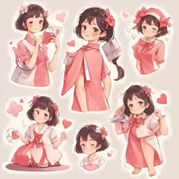 various cute images of young girls