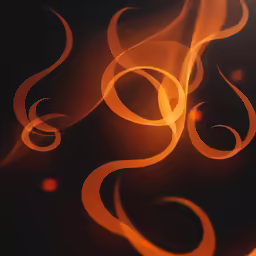 a group of orange flames are swirling across the screen