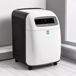 the top half of the white room heater sits near a window
