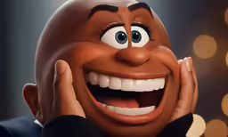 a close up of a person with a fake face