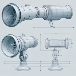 a drawing of an astronomical telescope
