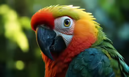 a parrot that is sitting on some wood