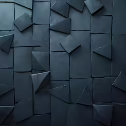 a black pattern with squares and other shapes