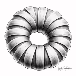 the ring drawing is by hand, and has black lines on it
