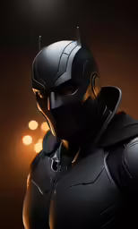 batman is standing on the dark knight background