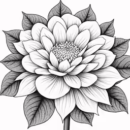 the back side of a black and white dahl