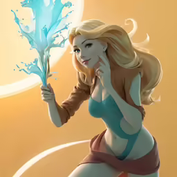 a woman in a bikini is holding a bouquet of flowers