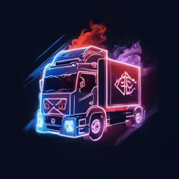 an image of a truck with some smoke
