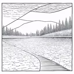 the image shows a person walking along the dock