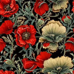 an image of flowers with red and green leaves