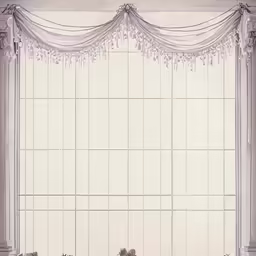 an old photograph of an elegant living room