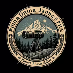 a logo for a video project with a film tripod