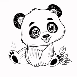 a panda coloring pages printable and with the image