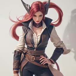 an image of a woman dressed as a devil with horns and horns on