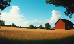 a house in the middle of a field