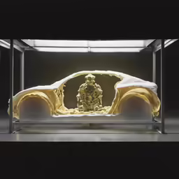 this is an image of a snow covered car