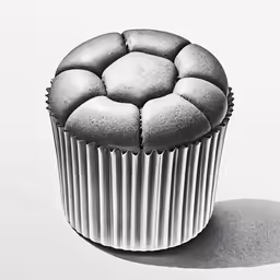 an image of a large cupcake on a table