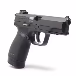 a black gun with the trigger facing the camera