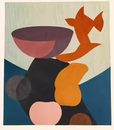 a picture with circles on it with a fish above the image
