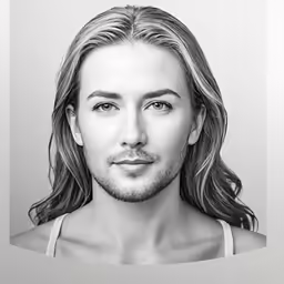 a black and white photo of a man