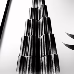 a tall building with an arrow at the top