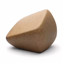 a rock with black dots sitting on top of it