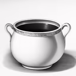 a black coffee is in a white bowl