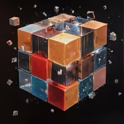 several small blocks are arranged in a square pattern